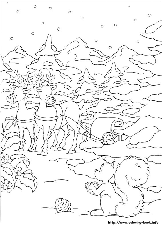 Plansa de colorat cu Iarna 190 102